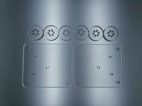 石英玻璃开槽打孔片-(2)